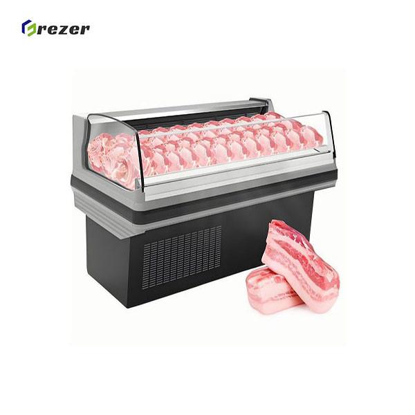 R290 Meat Display Refrigerator Horizontal Meat Shop Chiller Customized