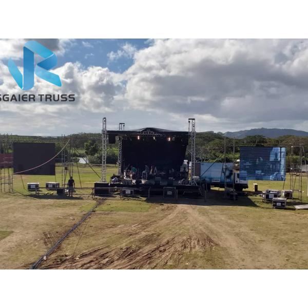 Outdoor Arch On Stage Lighting Truss , Display Decoration Aluminum Box Truss