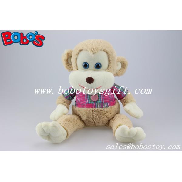 CE Approved Super Soft Stuffed Monkey Animals With Pink T-shirt