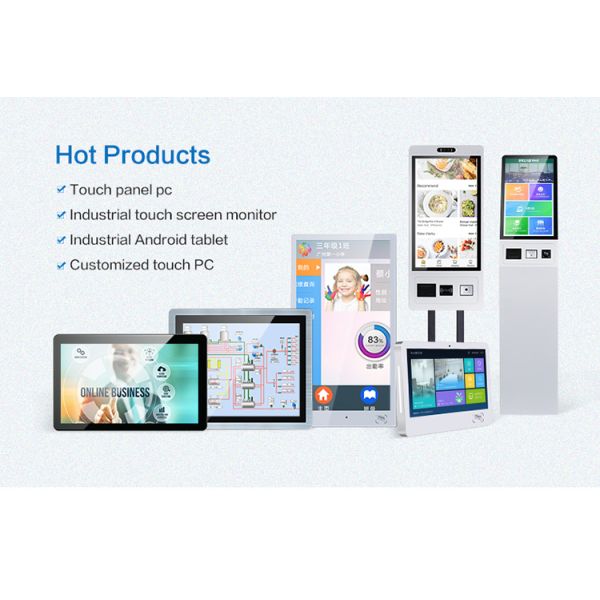 21.5 Inch Capacitive Touch 10 Point Self Service Kiosk with Thermal Printer and POS Bracket