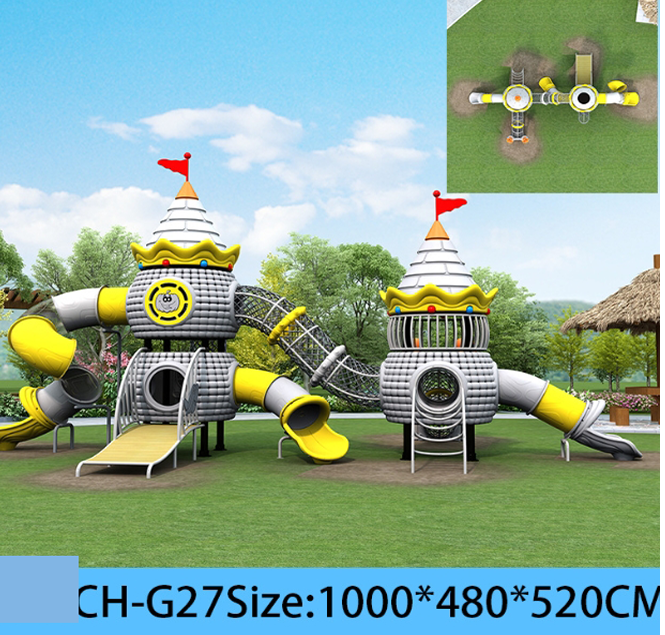 Pumpkin  Robot Theme Large Outdoor Playground Slide  Custom Plastic Combination Slides Climbing Tunnels Adventure Tubes for Parks Kindergartens  Resorts