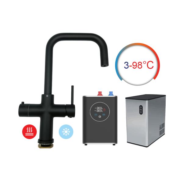 5 in 1 Brush Gold Hot Cold Boiling Chilled Sparkling Pure Kitchen Faucet Mixer Filter Water Tap