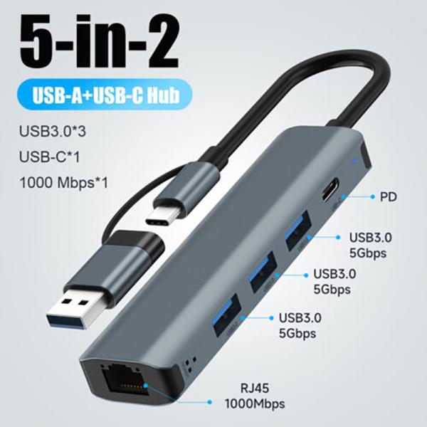 12-In-1 Multiport Adaptor USB C Hub Docking Station With USB 3.1 Interface And RJ45 Gigabit Ethernet