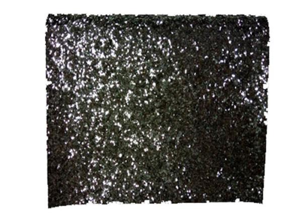 Synthetic Leather Pu Shiny Glitter Fabric , Black Sparkle Glitter Fabric