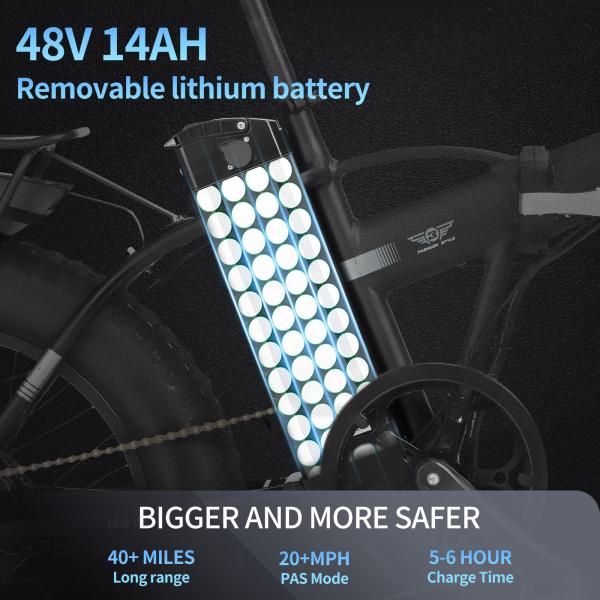 50-60Kms 500w Women'S Fat Tire Electric Bike 48v14ah Battery Powered