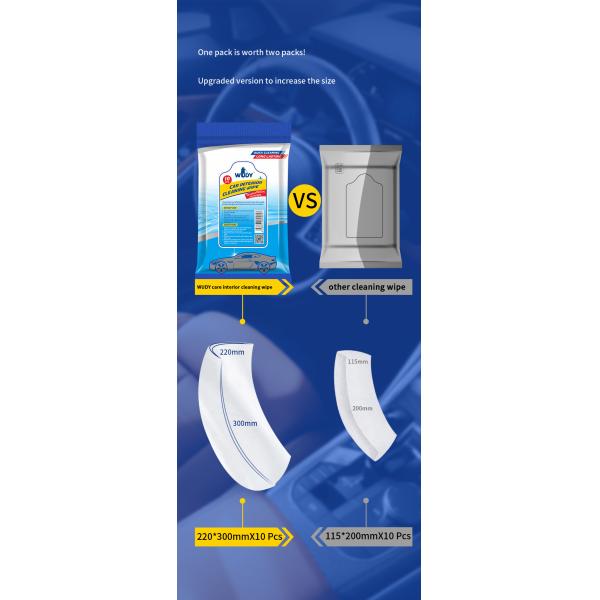 Microfiber Cloth Car Interior Cleaning Wipes For Dashboard Leather Moisturizing