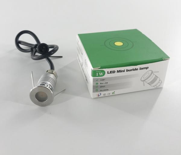 Mini lumières souterraines menées extérieures d'acier inoxydable, 1W/IP67/DC12V/Cutout 18mm