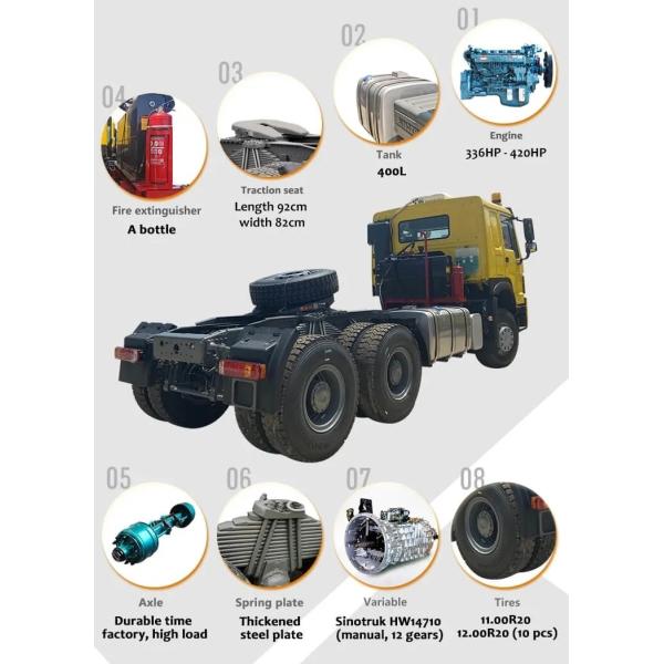 FAW Tian V Tractor Head Powerful Truck with Manual Window and Engine Capacity＞8L