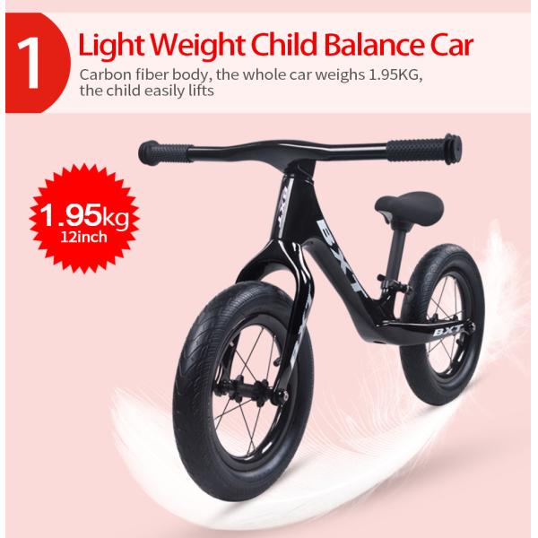 Велосипеды скутера велосипеда детей волокна углерода велосипеда баланса нажима 12 дюймов