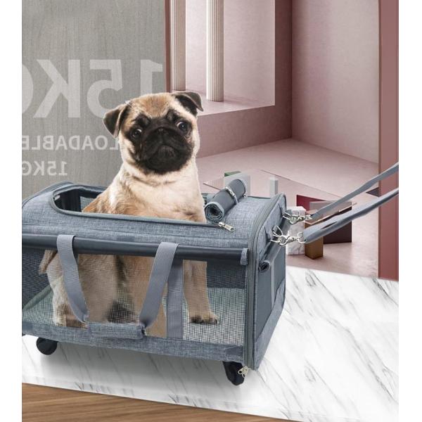 Oxford Fabric Outdoor Soft Pet Trolley Bag OEM ODM For Cats Dogs