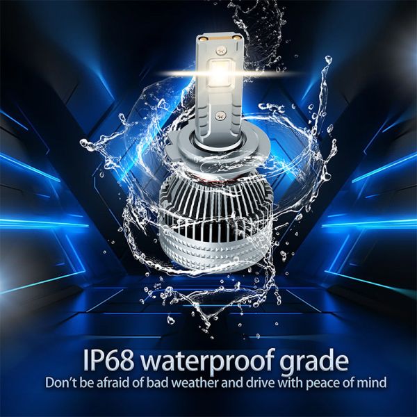 H7 120W Car LED Headlight Bulb High Load Stable Beam Copper Thermal Error Free