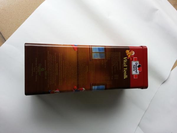 Quadrado relativo à promoção Tonik vital do recipiente da lata do metal para o empacotamento do vinho