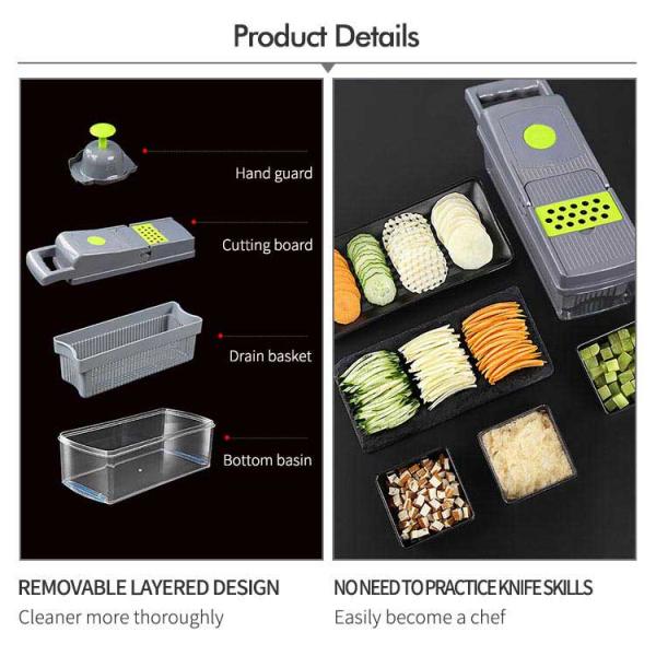 13PCS установило многофункциональный ручной Slicer овоща с Peeler