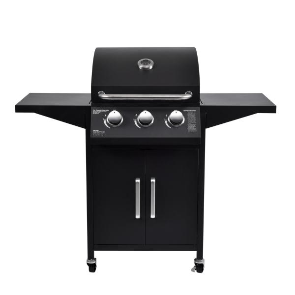 26.8kg Portable Gas Bbq Grill with Trolley Outdoor Rotisserie Roaster Barbecue