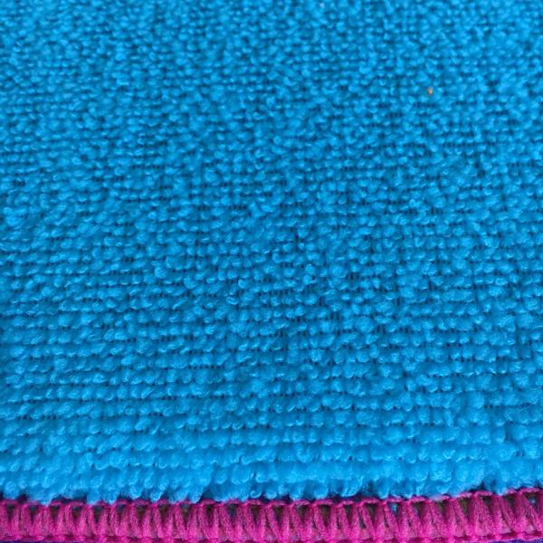 Sinlge packed 1pc Microfiber  printeted water absorb dish mat kitchen water pad with grid patten