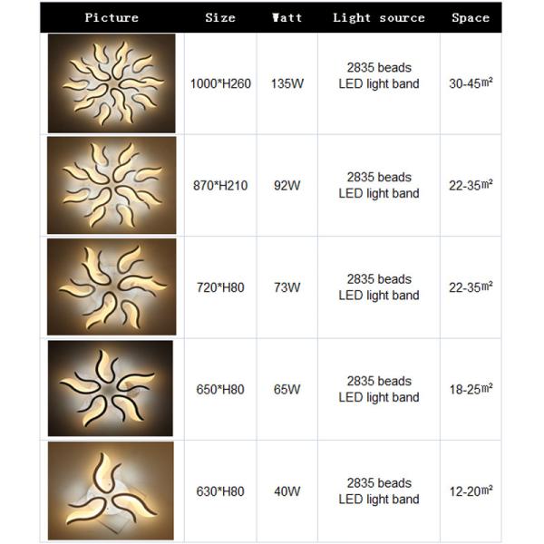Design Acrylic ceiling lights for living room Bedroom Kitchen Light Fixtures (WH-MA-48)