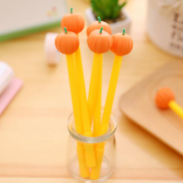 0.5mm Cute Pumpkin Shape Neutral Signature Pen Creative Halloween Gift Gel Pen