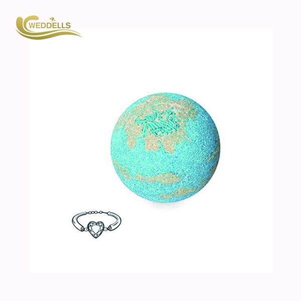 Multi Color Jewelry Bath Bombs Ball Shaped With Jewelry Rings Inside