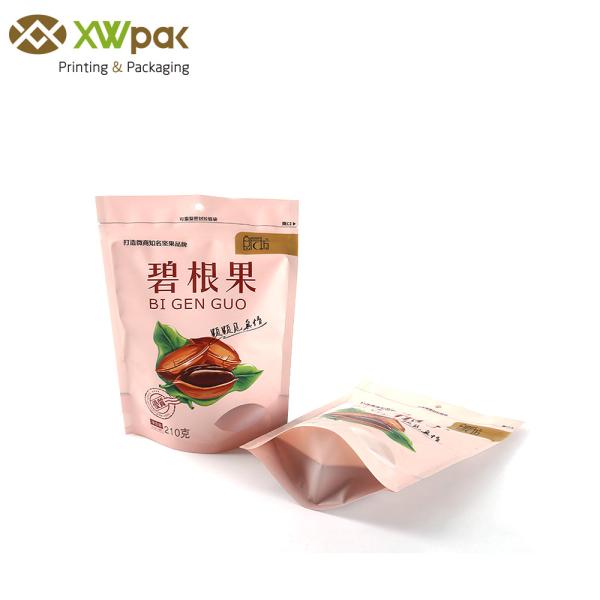 Food Grade Snack Stand Up Pouch Packaging /  Resealable Stand Up Zipper Pouch
