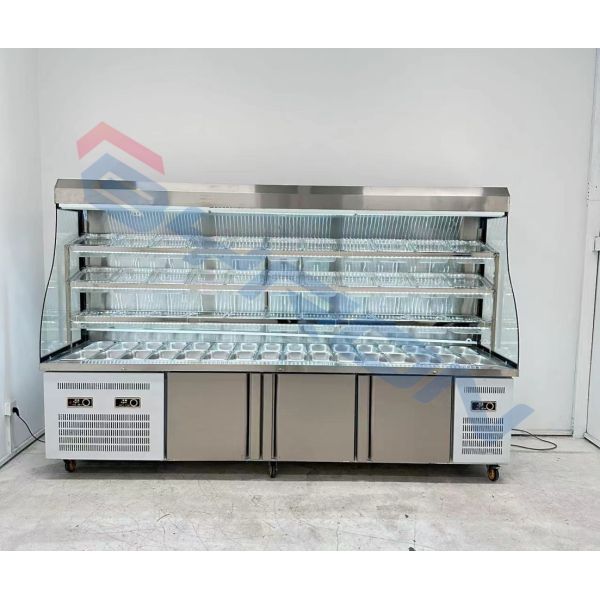 Hotpot Commercial Showcase Refrigerator Multi Deck Display Chiller