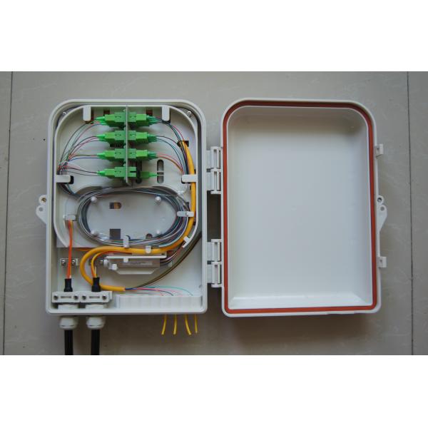 Wall Mounted 1x16 Cores Fiber Optic Drop Cable Terminal Box 16 Ports Fiber Distribution Box