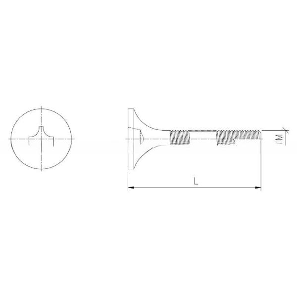 M6x45 M6x55 M6x65 Container Floor Screws for Shipping Container Made of Carbon Steel