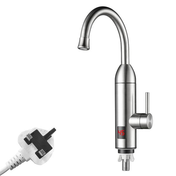 304 Stainless Steel Instant Electric Heating Water Faucet IPX4 With LED Digital Temperature Display