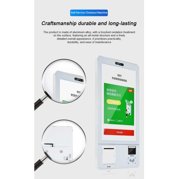21.5 Inch Compact Self-Ordering Kiosk with Facial Recognition for Personalized Experiences