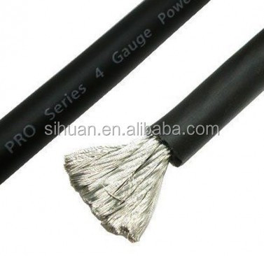 Гибкий прозрачный голубой красный 1/0 GA AWG силовой провода для установки автомобильного аудиоусилителя