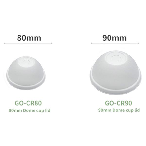 100% Biodegradable Reusable Natural Sugarcane Pulp 80Mm Dome Paper Cup Lids For Coffee Shop