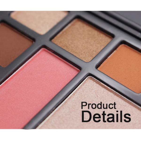 Waterproof All In One Eyeshadow Palette , Orange Toned Makeup Blush Palette