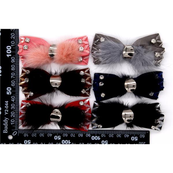 Ribbon coloured bow-tied shoe flower,Handmade footwear ornaments and flower Thread ribbon Beige ,white,black,red ,blue