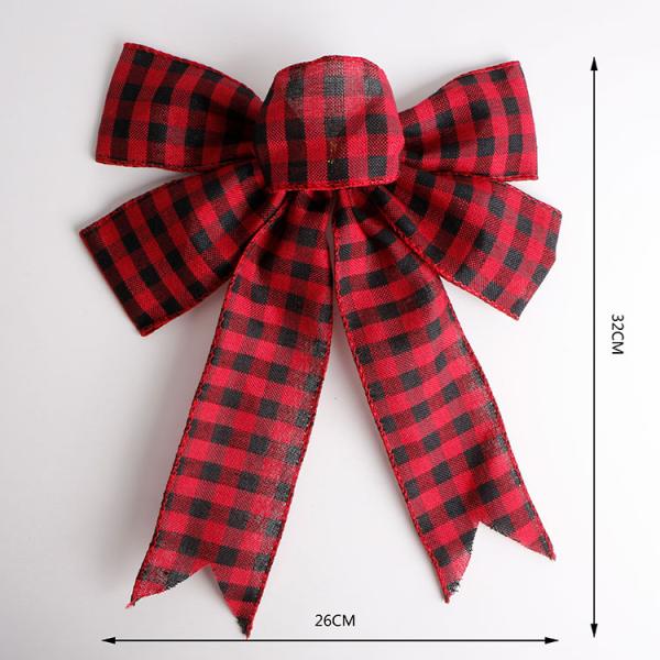 Customized Design Natural Jute Burlap Ribbon Bows for Christmas Garland Decoration