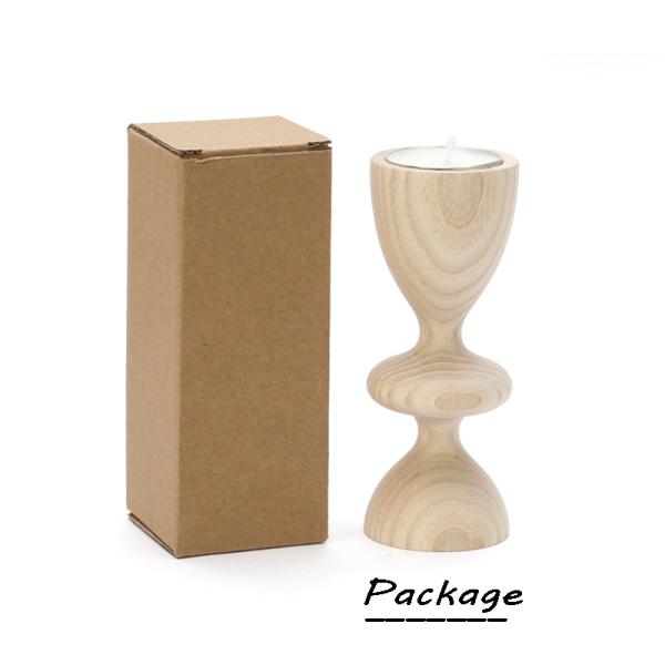 Décoration Chandelier en bois de cendres/ porte-bougies en bois naturel