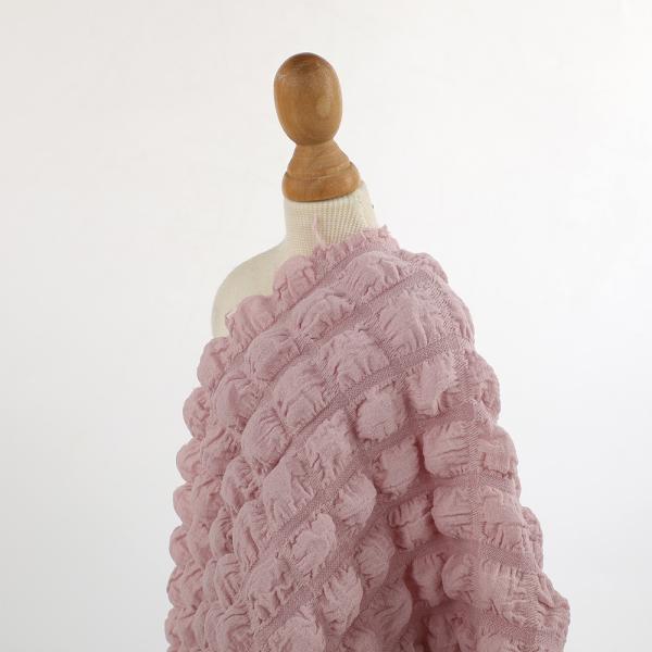 Hot Sale Wholesale 3D Bubble Shape Pattern Embossing Jacquard Dress Polyester Spandex Woven Fabric for Clothing Dress