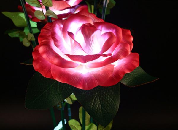 LED Simulation EVA Rose Lights lawn flower lamp Garden courtyard beautiful display bright landscape decorative