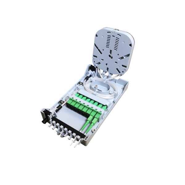 GFS-8ZT-2,fiber distribution box,splitter box,Max Capacity 8 cores,,size 235*126*52mm, Material: PC+ABS,IP 65