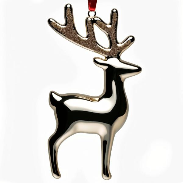 Bring Joy Elegance To Holiday Decor With Majestic Elegance Reindeer Ornament