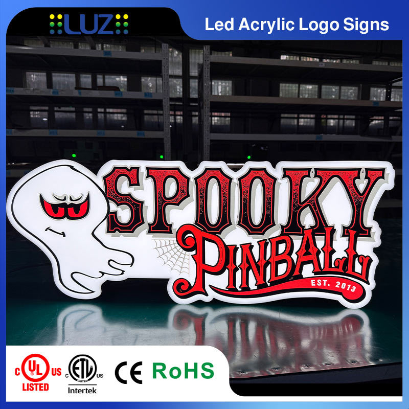 Custom Mascot Contour-Cut LED Acrylic Sign UV Printed Themed Light Box