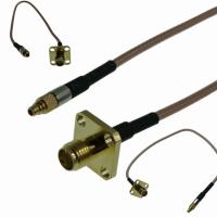 Trous de SMA 4 femelles avec RG178 le câble coaxial du tresse rf MMCX au mâle