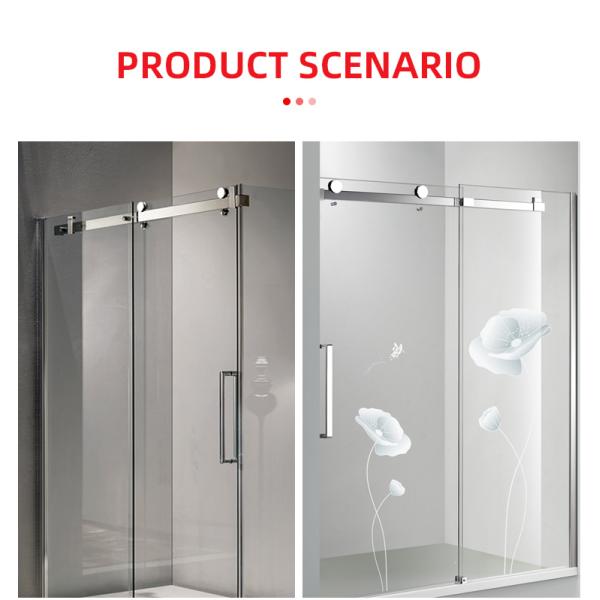 Зеркальная отделка Сдвижная стеклянная дверь оборудование для душевой двери
