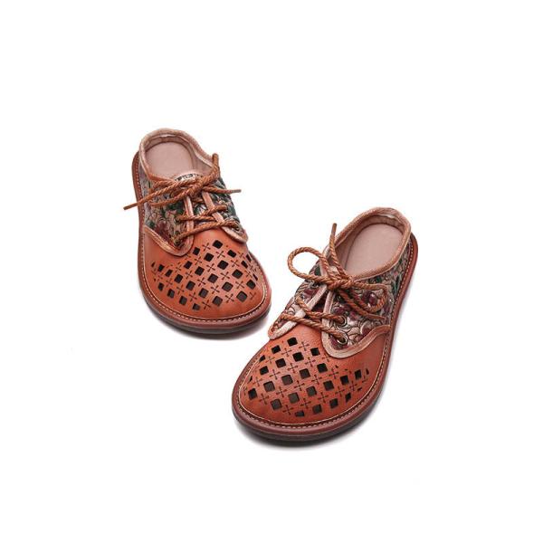 S261 Shoes women summer models 2020 hole breathable cool white shoes women printing convenient lace slippers women