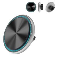 Lumière ambiante métallique chargeur magnétique pour iPhone monture de voiture avec charge rapide
