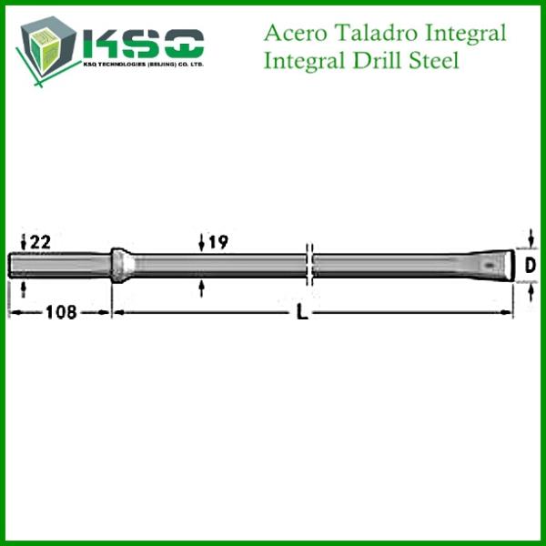 Объединенный хвостовик шпинделя сверлильного станка Х19 Х22 бурильная сталь штанга 22 кс 108мм для ручного сверла утеса различных длин
