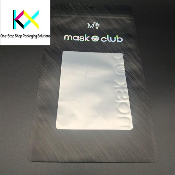 OEM Facial Mask Medical Products Packaging with Clear Window and Zipper
