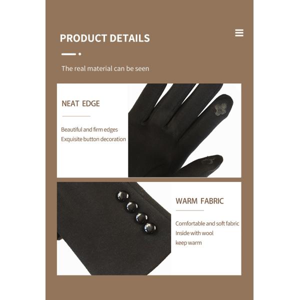 Black Motorcycle 22 x 16cm Winter Warm Gloves Men And Women Wool Outdoor