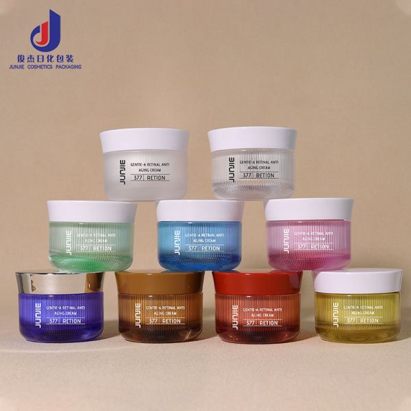 50ml Empty Double Wall Acrylic Plastic Jar Face Cream Cosmetic Container Jar With Screw Lid Body Scrub Cream Jars