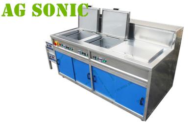 ouro ultrassônico industrial do líquido de limpeza de 3KW 264L grande que lava com vibração