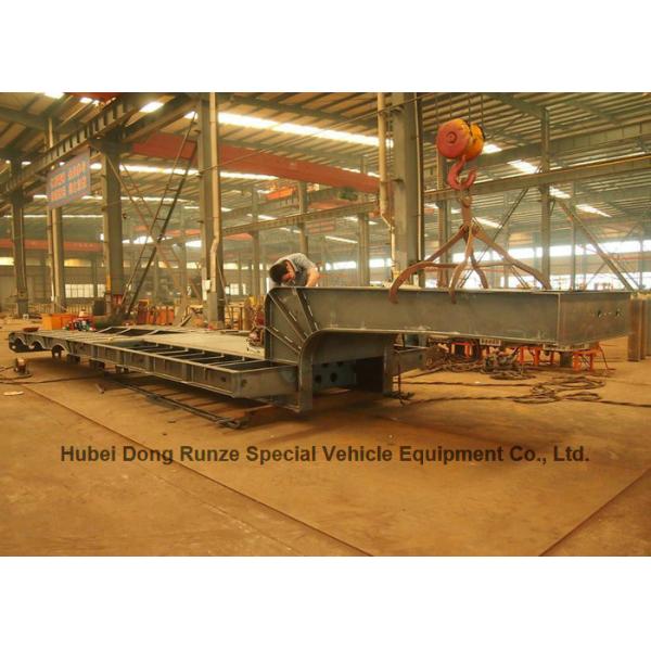 Gooseneck Tri-axle Hydraulic Ladder Lowbed Semi Trailer Heavy Machine 60ton,80Ton