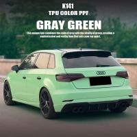 K141 Película de protección de pintura de color TPU gris verde envolvente de vinilo para automóviles